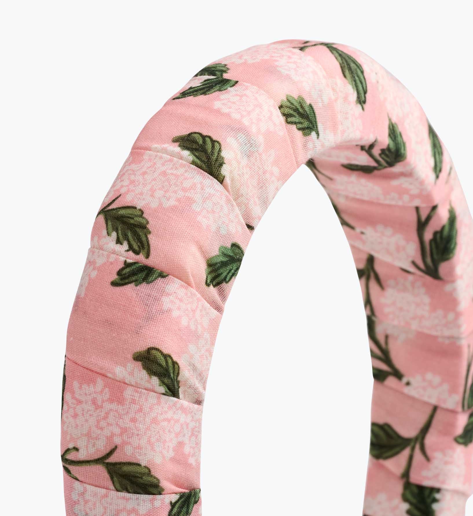 Wrapped Headband - Pink Hydrangea