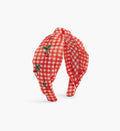 Knotted Headband - Gingham Cherries
