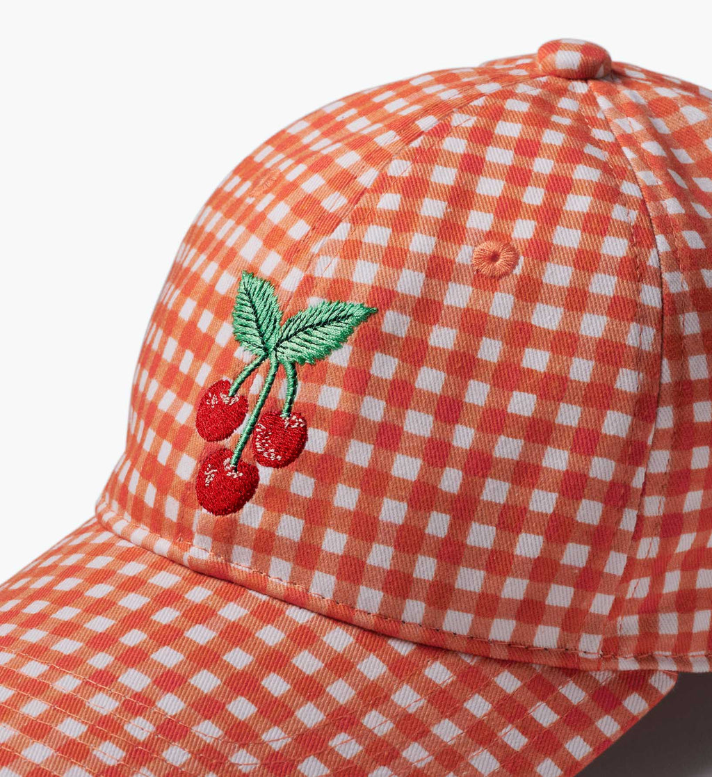 Baseball Cap - Gingham Cherries
