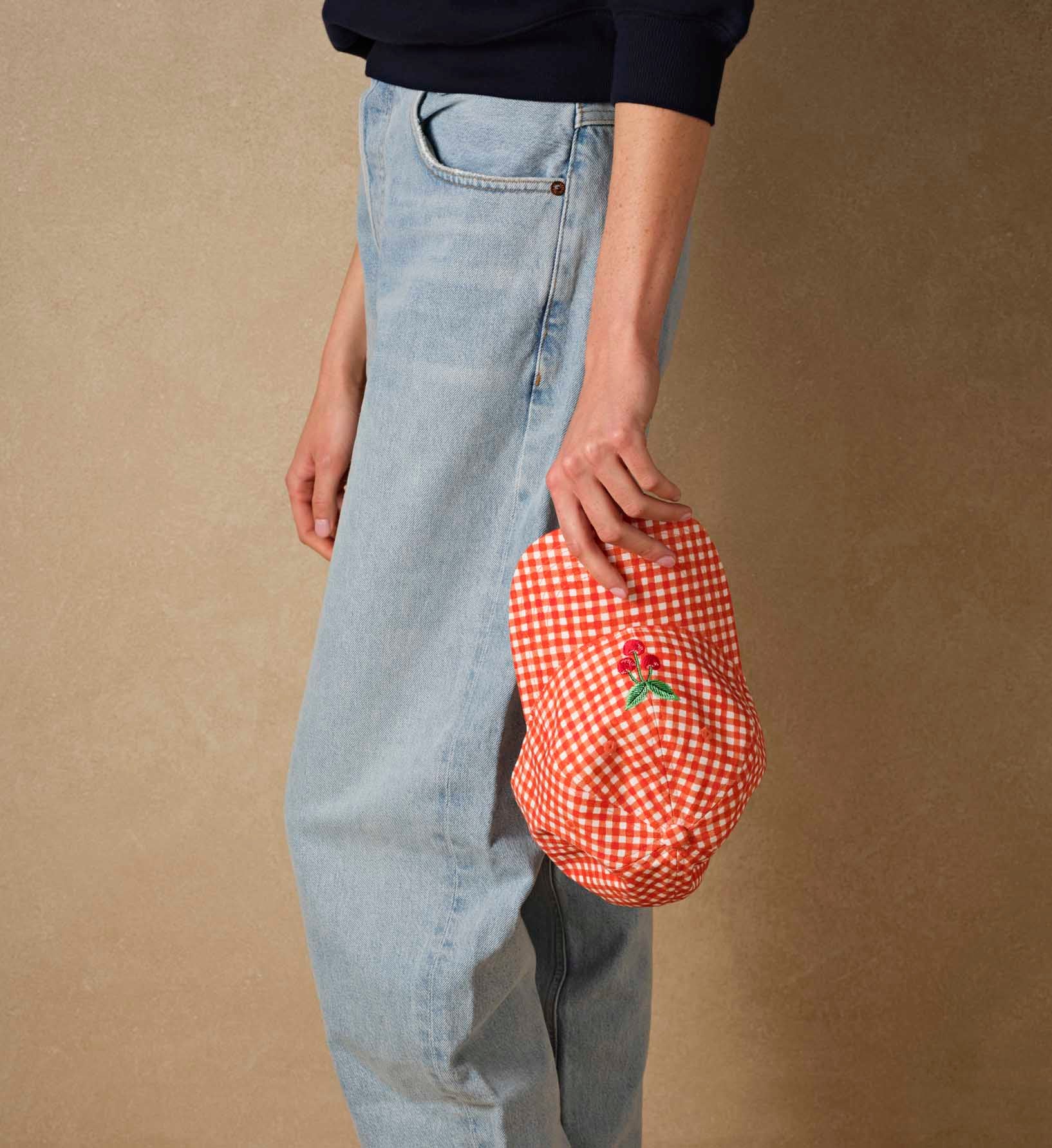 Baseball Cap - Gingham Cherries